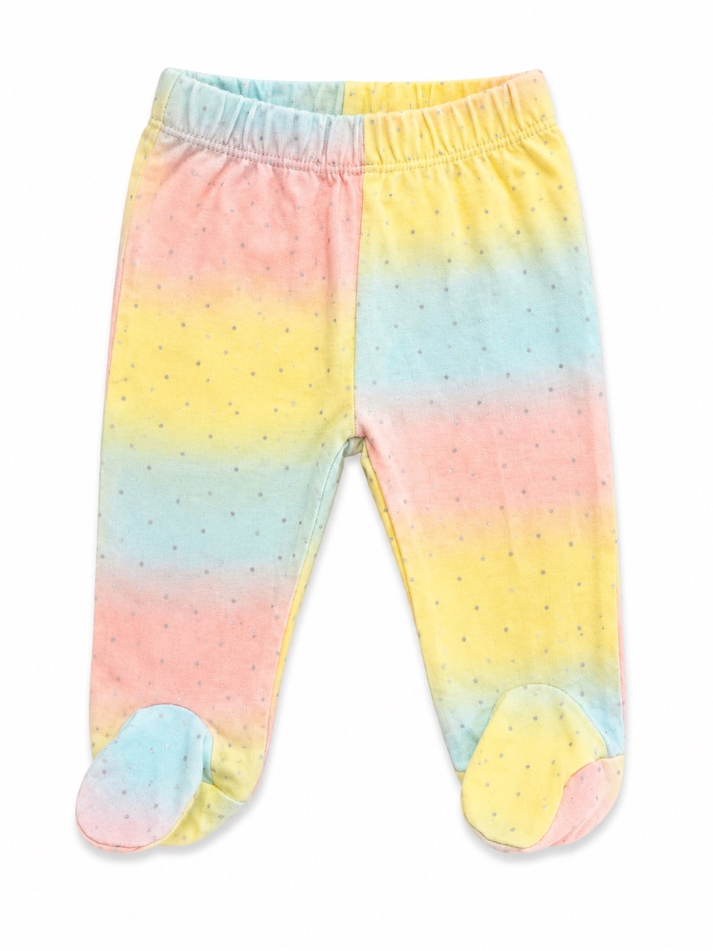 Pastel Stripe Footed One-Piece Pants